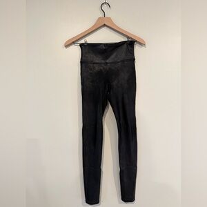 SPANX Black Faux Leather Leggings